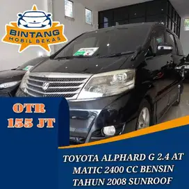 TOYOTA ALPHARD G 2.4 AT AUTOMATIC 2400 CC BENSIN TAHUN 2008 SUNROOF