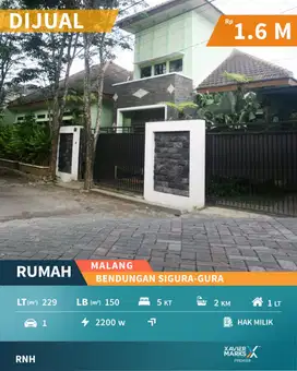 Dijual Rumah Strategis Kawasan Kampus di Sigura-gura Malang