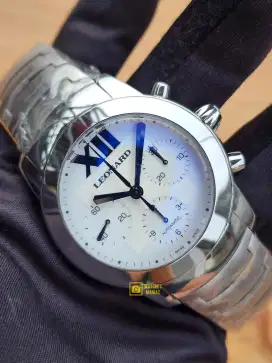 Jam Tangan Luxury Original Leonard Chronograph Automatic Fullset Box
