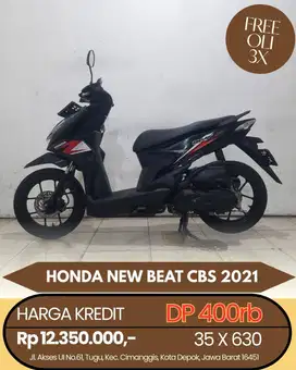 HONDA NEW BEAT CBS 2021 CASH/KREDIT DP MURAH ANGSURAN RINGAN