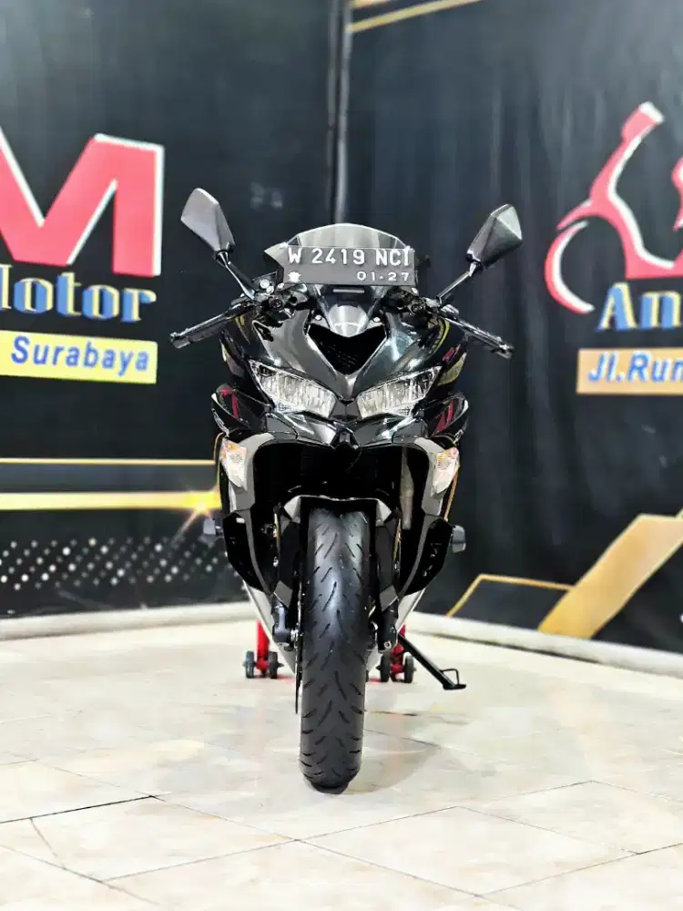 Zx25R Non abs black glossy free knapot racing.Anugerah motor rungkut