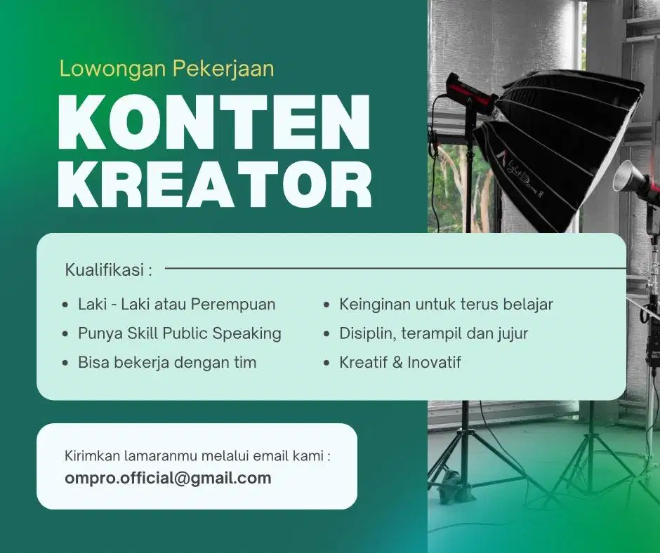 Loker Konten Kreator / Pembuat Konten Perusahaan di Cileungsi