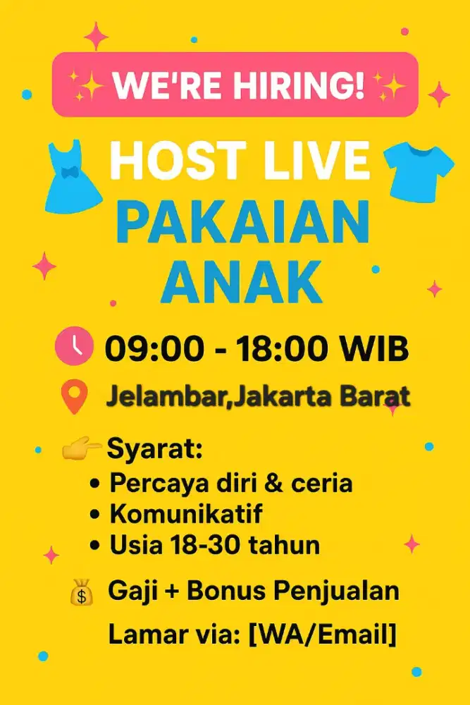 HOST LIVE pakaian Anak