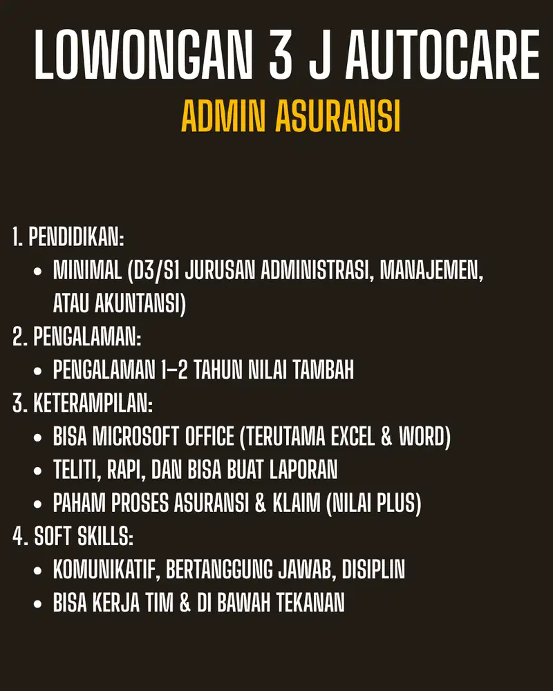 LOWONGAN PEKERJAAN