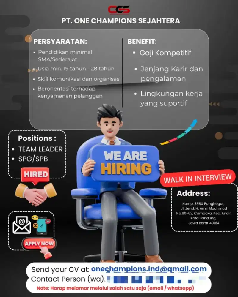 Lowongan kerja spb/spg