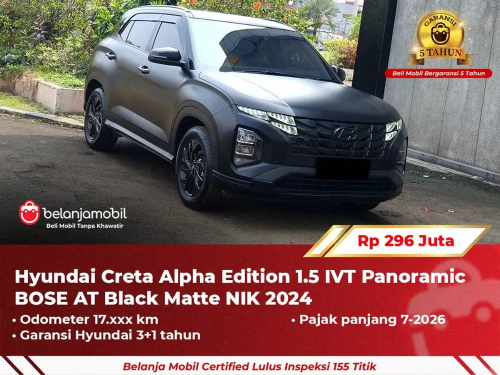 [ GARANSI 5TH ] Hyundai Creta Alpha Edition 1.5 IVT Panoramc 2024/2025