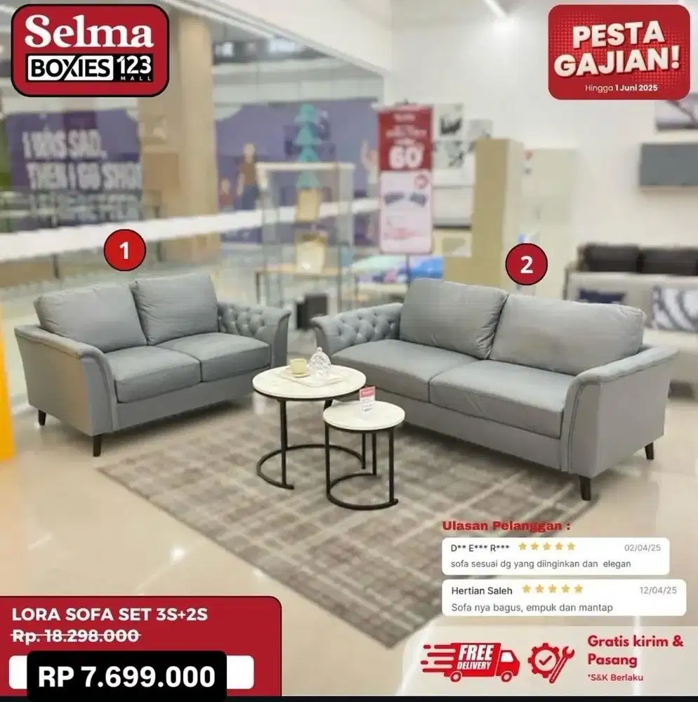 SOFA SET LORA PROMO