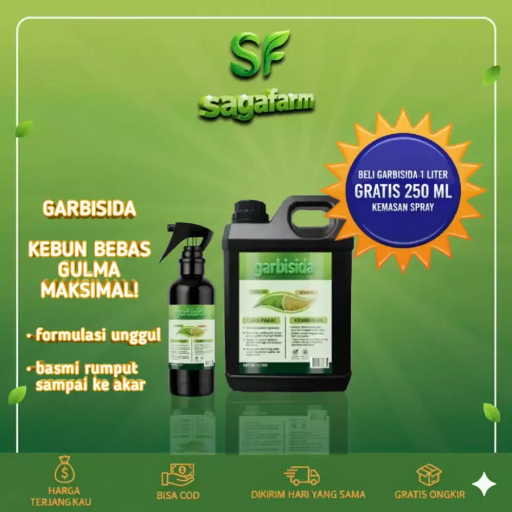 pembasmi rumput obat pembasmi rumput gulma 1 liter gratis 250 ml