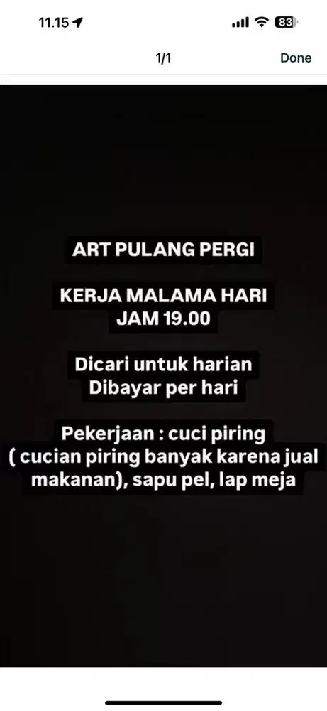 ART PULANG PERGI | KERJA MALAM HARI