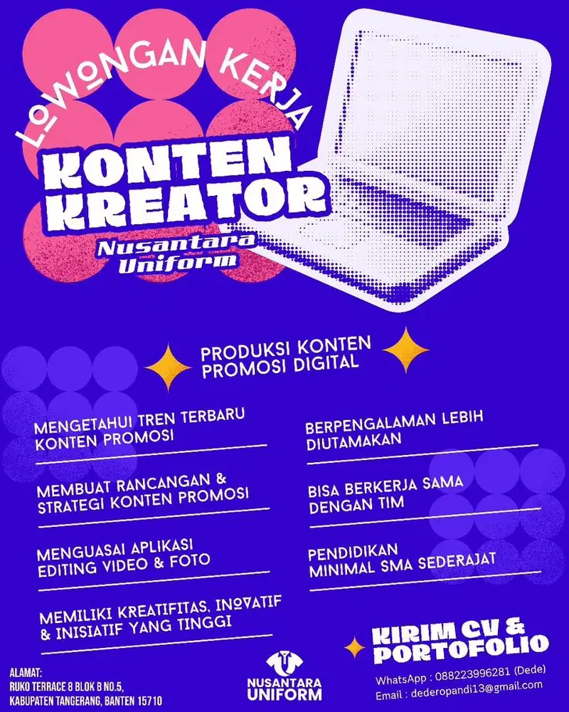 LOWONGAN CONTENT CREATOR