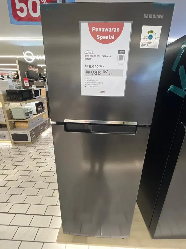 SAMSUNG REFF 2DOOR RT22FARBD1/SE 234L