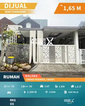 Dijual Rumah Siap Huni Grand Permata Jingga Malang Bonus Perabotan