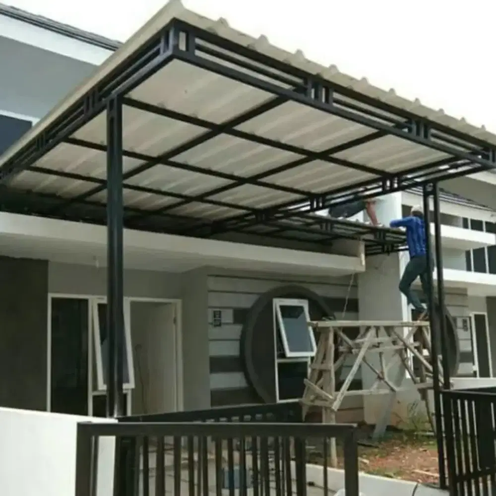 Kanopi atap upvc single layer