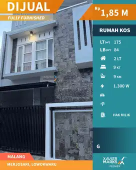 Rumah Kos Full Penghuni Furnish di Merjosari Lowokwaru Malang
