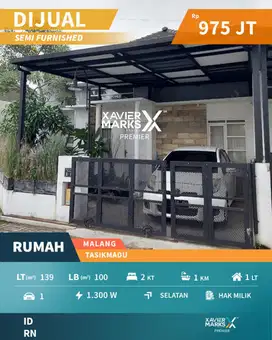 Rumah Siap Huni Terawat di Tasikmadu Lowokwaru Malang