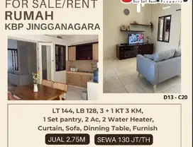 Termurah! Jual/Sewa Rumah Furnish di Tatar Jingganagara Kota Baru Parahyangan