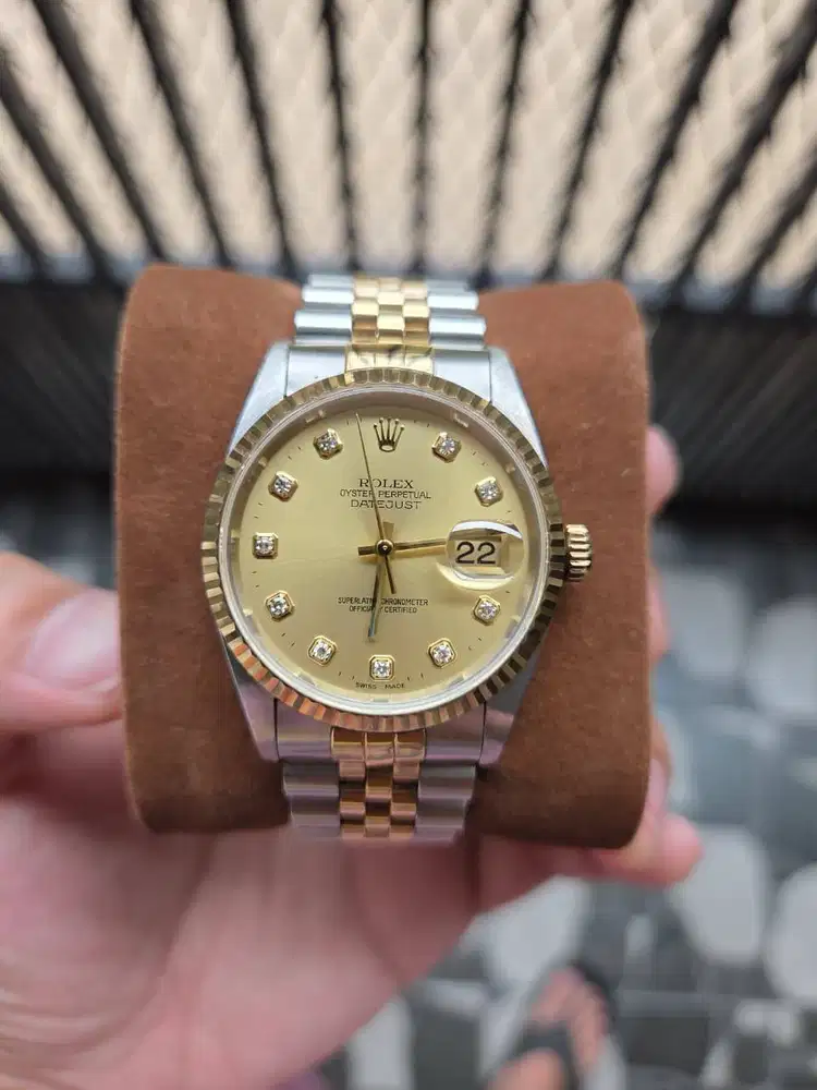 Rolex Datejust 36 Champagne Diamonds ref 16233