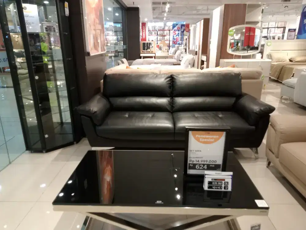 DOWNE SOFA 3S BLACK SOFA