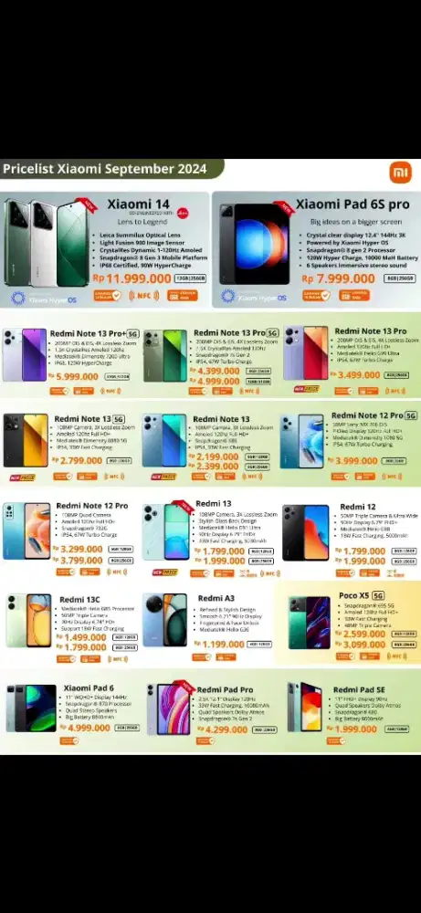 Xiaomi redmi note series