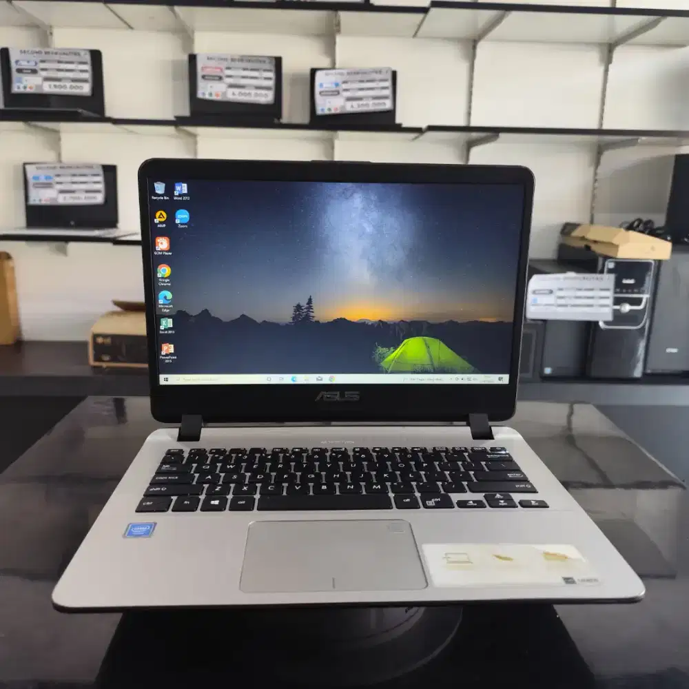 Asus Vivobook N4000 A407M RAM 4GB SSD 128GB 14in Slim Siap Pakai