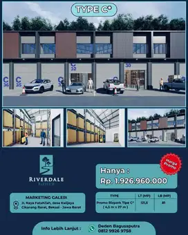 Dijual Ruko Lokasi strategis terletak cikarang barat jalur provinsi