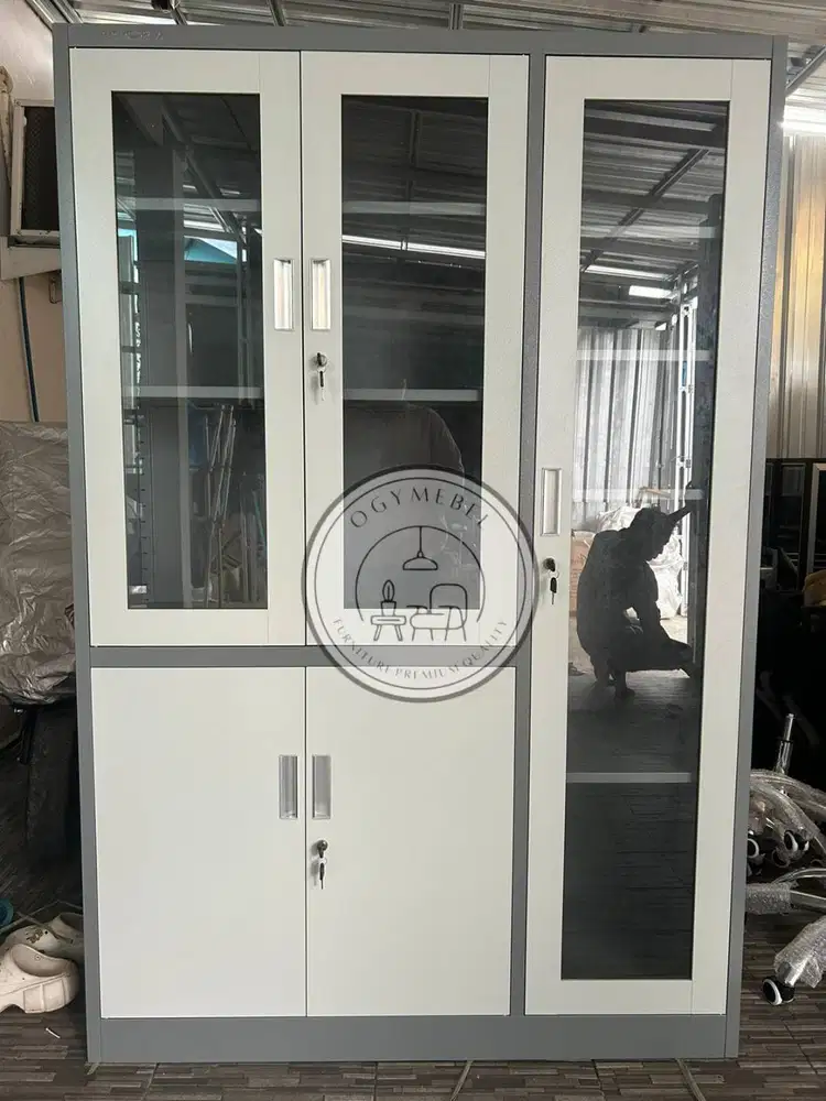 PROMO SALE LEMARI ARSIP 3 PINTU BAHAN BESI TERMURAH