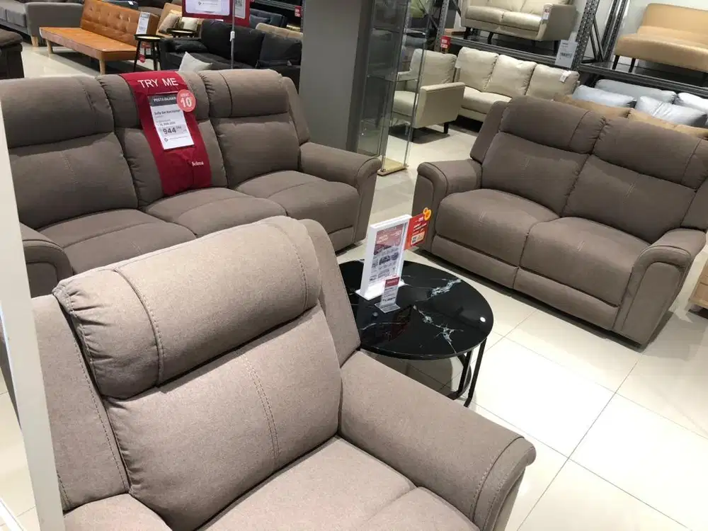 Jual sofa set recliner promo murah akhir bulan