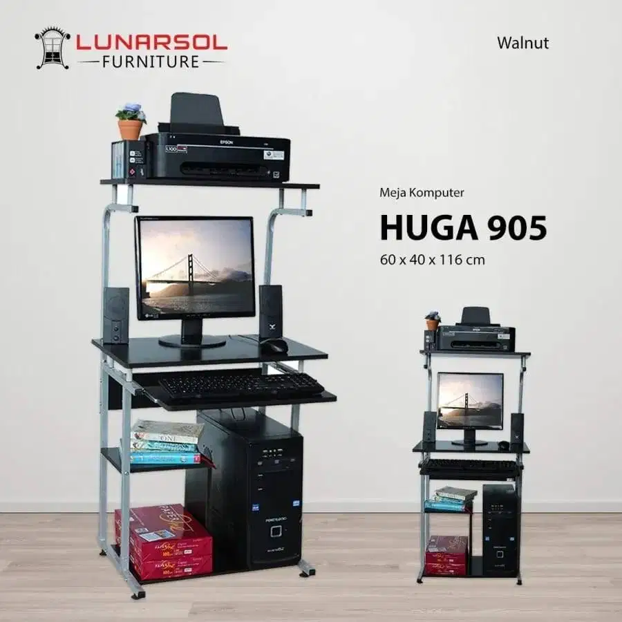 Promo meja komputer tingkat huga series sale termurah terlaris