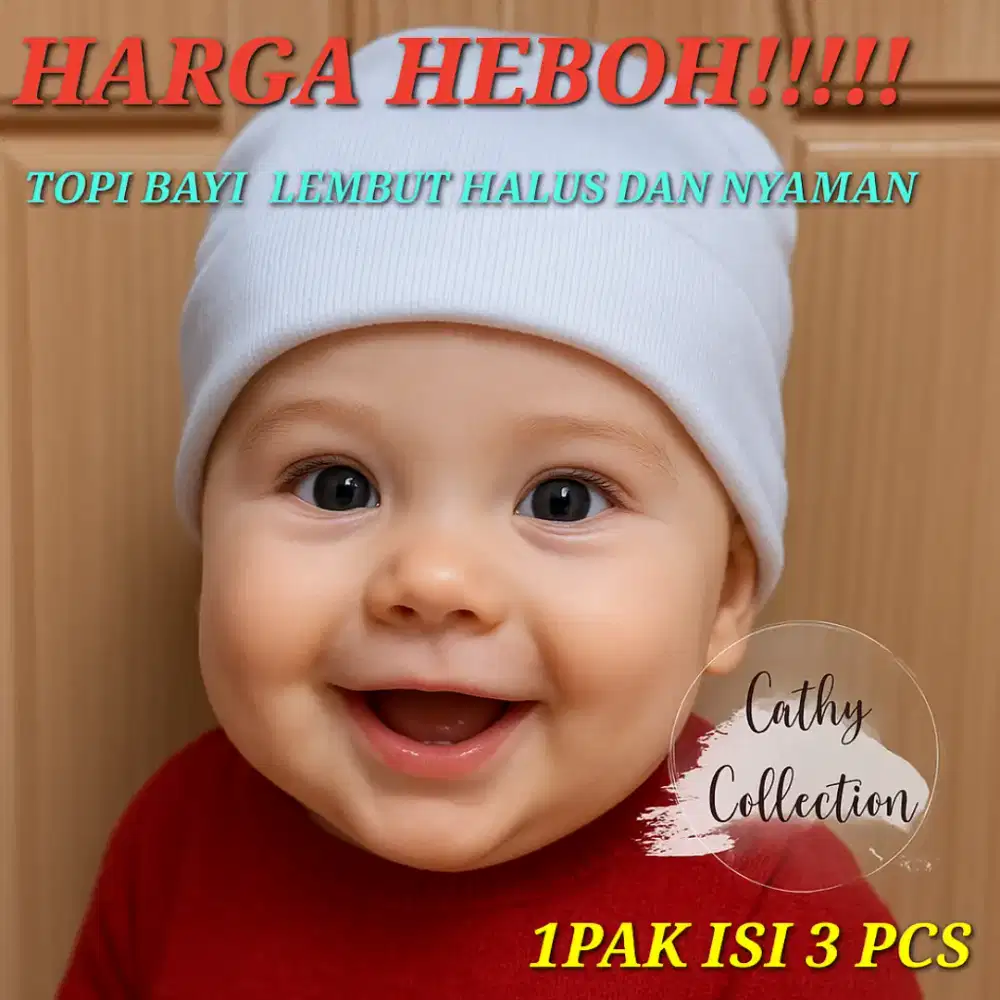 TOPI BAYI BAHAN KATUN LEMBUT
