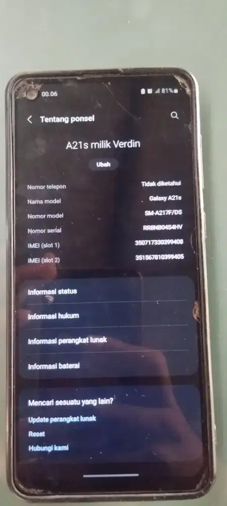 Samsung A21s 6/128