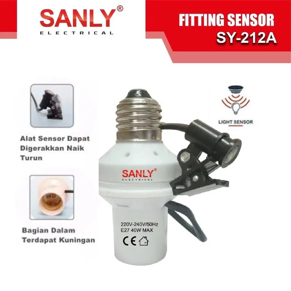 Fitting Lampu Sensor Cahaya Otomatis Untuk Segela Lampu Fiting Sensor