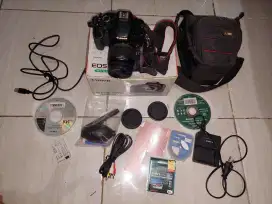 DIJUAL Canon EOS 550D Fullset Kit 18-55mm + Dus Asli & Bonus Lengkap