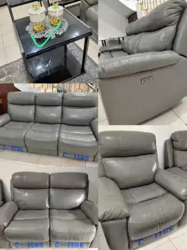 Sofa Cheers Mourice 321 Half Leather Reclening Electric Bonus Meja TOP