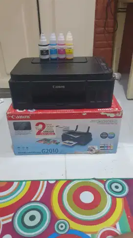 Printer Canon G2010 bekas + tinta ori isi 1/2