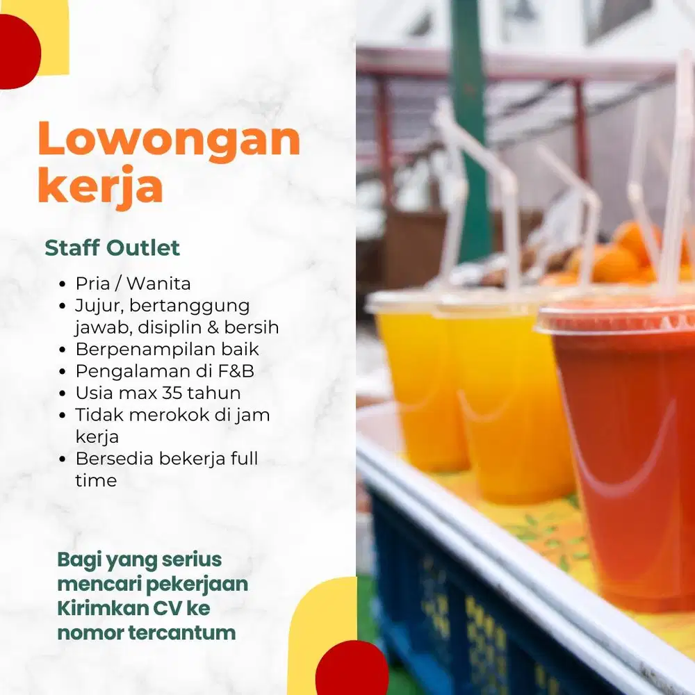 Staff Outlet juice