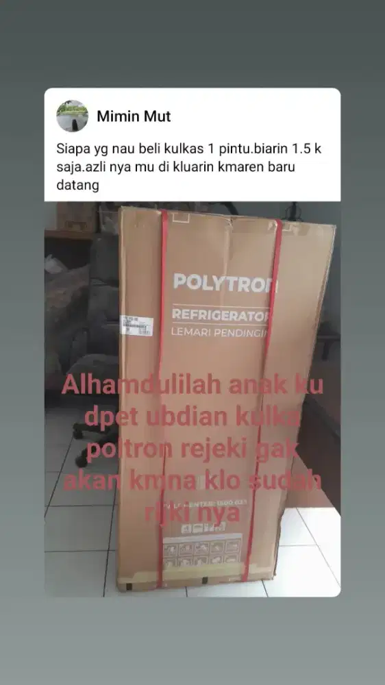 Polytron kulkas baru