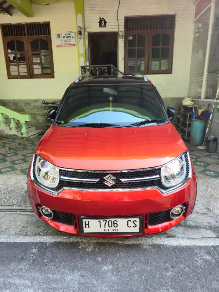 Suzuki Ignis GX AGS 2017 Merah—Tipe Tertinggi, KM Rendah