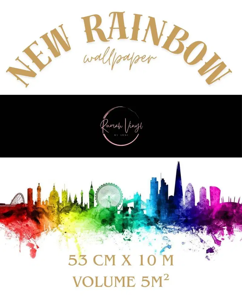 Wallpaper New Rainbow Warna | Cocok untuk Kantor & Rumah