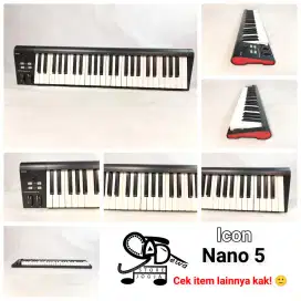 ICON NANO 5 IKEYBOARD MIDI CONTROLLER CONTROLER 49 KEYS KEYBOARD 5NANO