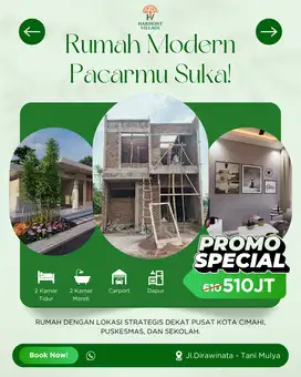 Rumah Style Modern Kesukaan Pacarmu, Diskon 100 Juta 2 Lantai