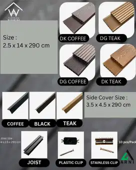 WPC DECKING ARNI MOTIF KAYU TEBAL 20mm