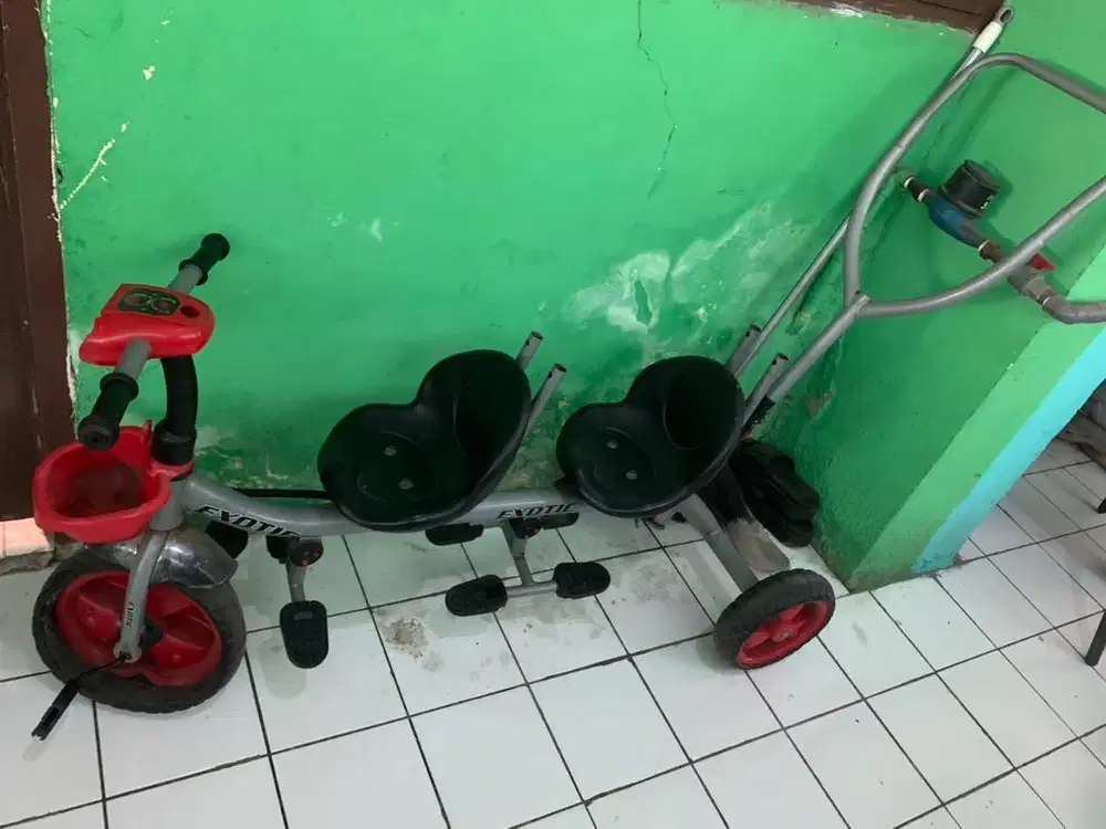 sepeda tandem anak kembar