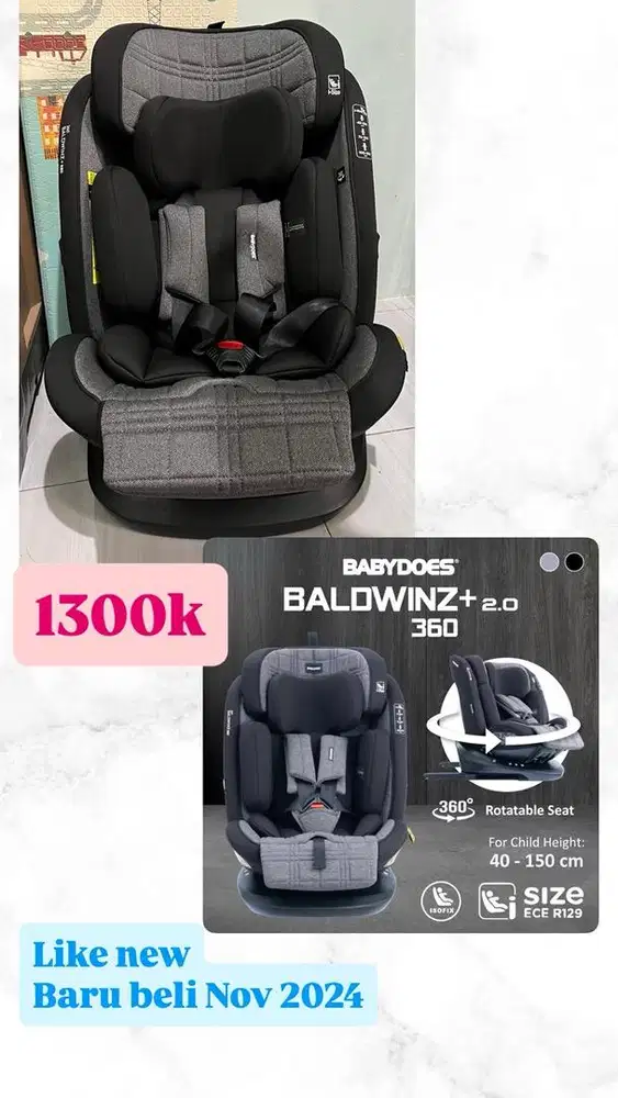 Preloved Carseat Babydoes Baldwinz 2.0