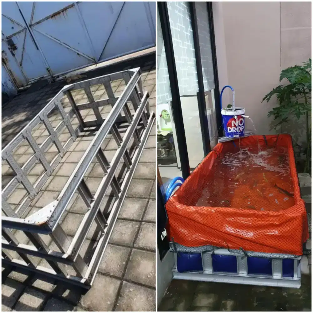 Kolam terpal 2mx1m galvalum kencana