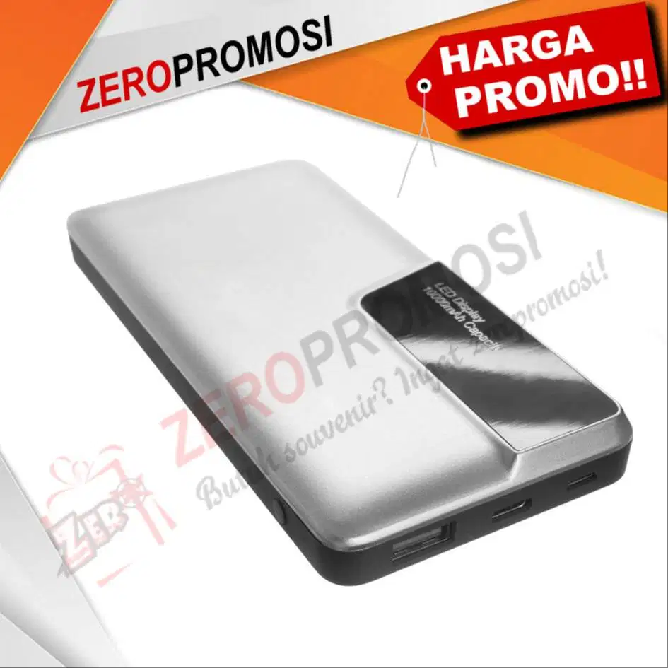Powerbank Custom Logo 10.000 mAh – Souvenir Kantor Premium untuk Promo