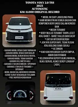 [ KM 11.000 ORIGINAL ] TOYOTA VOXY 2.0 ALL NEW AT 2023 FULL ORI
