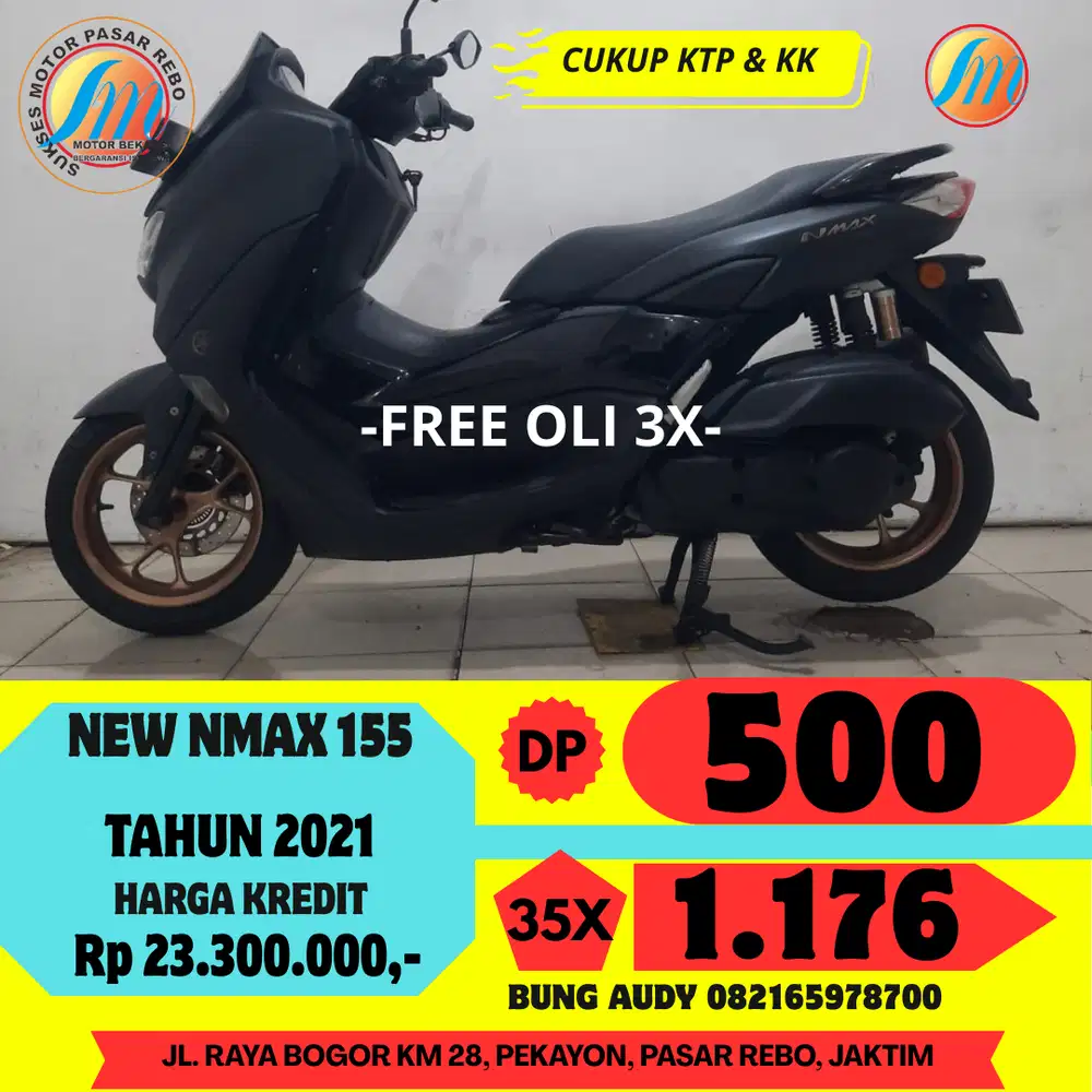 YAMAHA NEW NMAX TAHUN 2021 SIAP PAKAI, GRATIS SERIS, FREE OLI