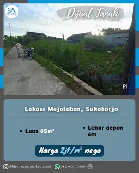 Tanah Lokasi Mojolaban Sukoharjo