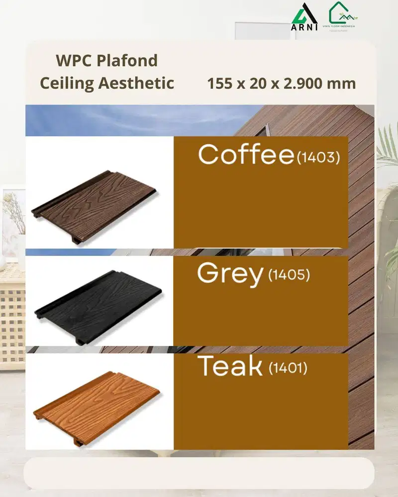 AESTHETIC WPC CEILING TERMURAH 155 x 20 x 2.900 mm