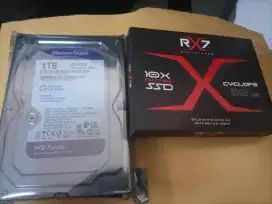 HDD WD 1TB & SSD RX7 512GB